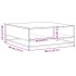 Mesa de centro madera de ingeniería y metal negro 80x80x30