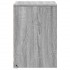 Mesitas de noche luces LED 2 uds madera ingeniería gris