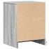 Mesitas de noche luces LED 2 uds madera ingeniería gris