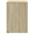 Mesitas de noche luces LED 2 uds madera ingeniería roble