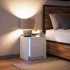 Mesita de noche con luces LED madera de ingeniería