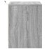 Mesitas de noche luces LED 2 uds madera ingeniería gris