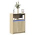 Aparador con LED madera de ingeniería roble Sonoma 72x34x100