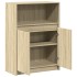 Aparador con LED madera de ingeniería roble Sonoma 72x34x100