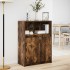 Aparador con LED madera ingeniería roble ahumado 72x34x100
