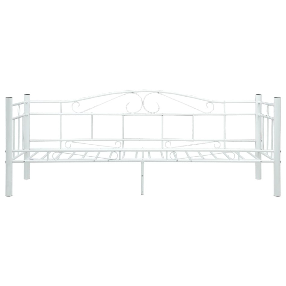 Estructura de cama de metal blanco 90x200
