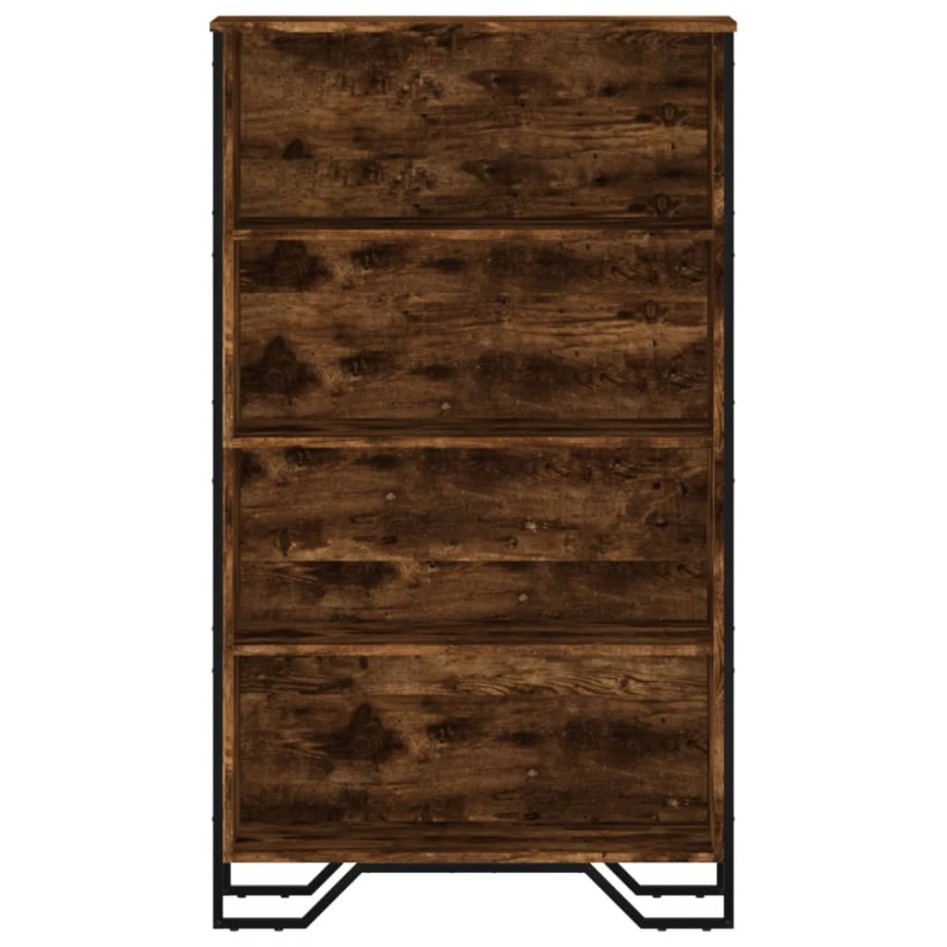 Estantería madera de ingeniería roble ahumado 80x31x137,5