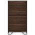 Estantería de madera de ingeniería marrón roble 80x31x137,5