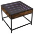 Mesa de centro con Infinity LED roble ahumado 50x50x41