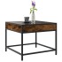Mesa de centro con Infinity LED roble ahumado 50x50x41