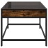Mesa de centro con Infinity LED roble ahumado 50x50x41