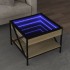 Mesa de centro con Infinity LED roble Sonoma 50x50x38