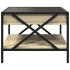 Mesa de centro con Infinity LED roble Sonoma 50x50x38