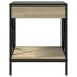 Mesa de centro con Infinity LED roble Sonoma 40x40x49