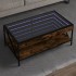 Mesa de centro con Infinity LED roble ahumado 90x50x38
