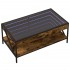 Mesa de centro con Infinity LED roble ahumado 90x50x38