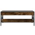 Mesa de centro con Infinity LED roble ahumado 90x50x38