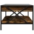 Mesa de centro con Infinity LED roble ahumado 90x50x38