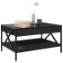 Mesa de centro con Infinity LED negro 70x50x38