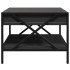 Mesa de centro con Infinity LED negro 70x50x38