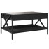 Mesa de centro con Infinity LED negro 70x50x38