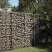 Cesta de gaviones con cubierta hierro galvanizado 100x50x150 cm