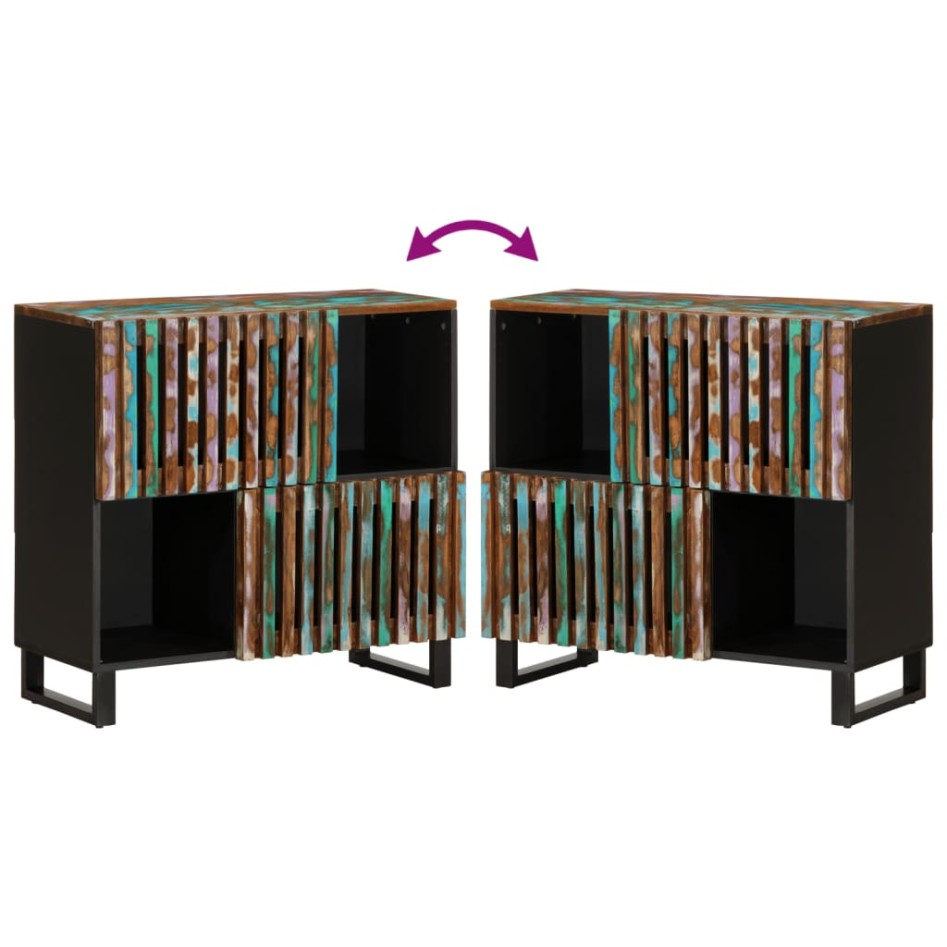 Aparador de madera maciza de acacia 80x34x75