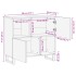 Aparador de madera maciza de acacia 80x34x75