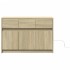 Mueble de TV LED madera de ingeniería roble Sonoma 91x34x61