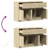 Mueble de TV LED madera de ingeniería roble Sonoma 91x34x61