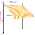 Toldo manual retráctil con LED blanco y naranja 100
