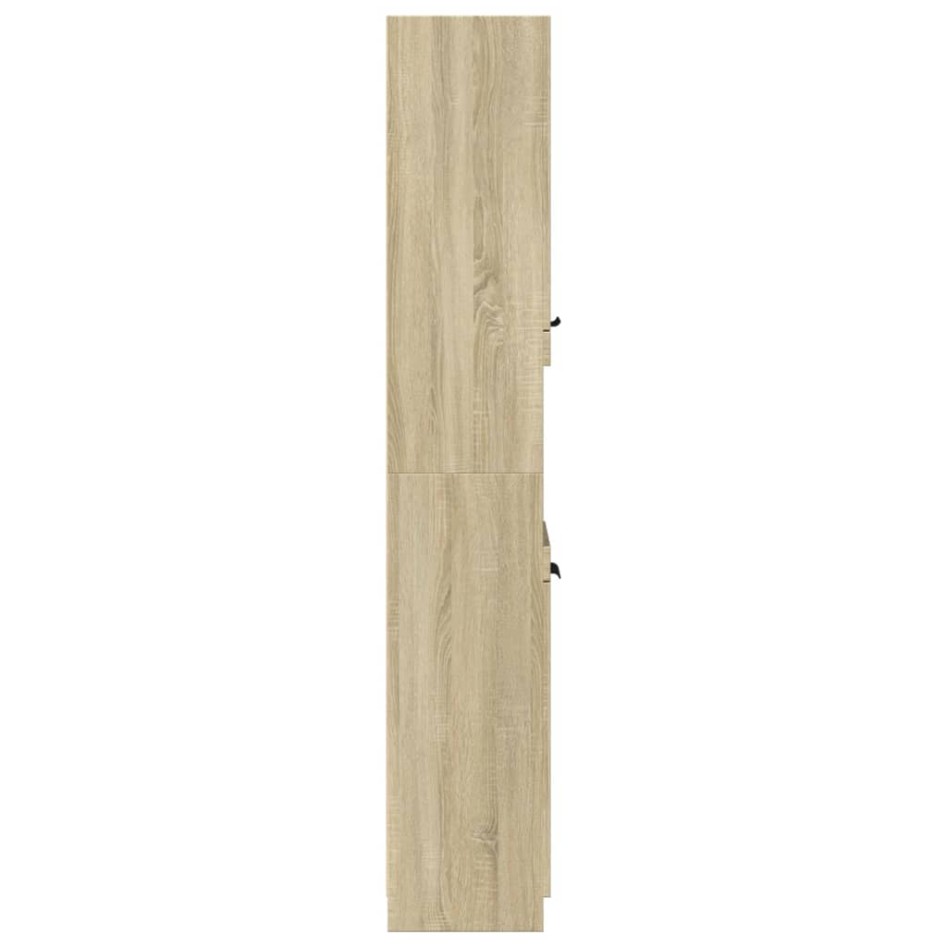 Armario de baño madera ingeniería roble Sonoma 32x34x188,5