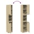 Armario de baño madera ingeniería roble Sonoma 32x34x188,5