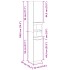 Armario de baño madera ingeniería roble Sonoma 32x34x188,5