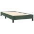 Estructura de cama sin colchón terciopelo verde oscuro