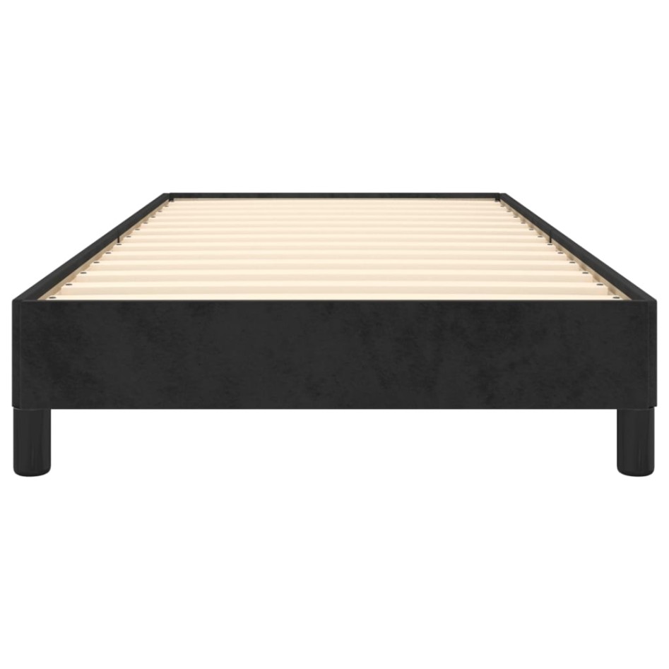 Estructura de cama sin colchón terciopelo negro 90x200