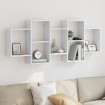 Estantería de pared madera de ingeniería blanca 159x18x65 cm