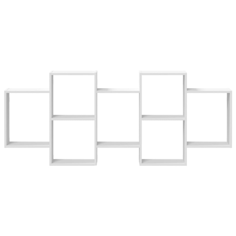 Estantería de pared madera de ingeniería blanca 159x18x65