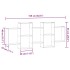 Estantería de pared madera de ingeniería blanca 159x18x65