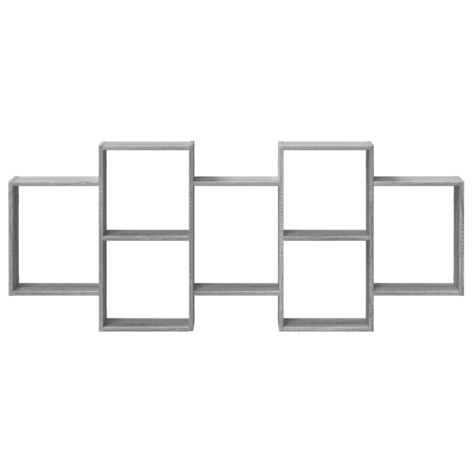 Estante de pared madera ingeniería gris Sonoma 159x18x65