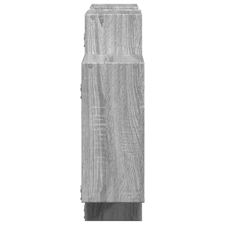 Estante de pared madera ingeniería gris Sonoma 159x18x65