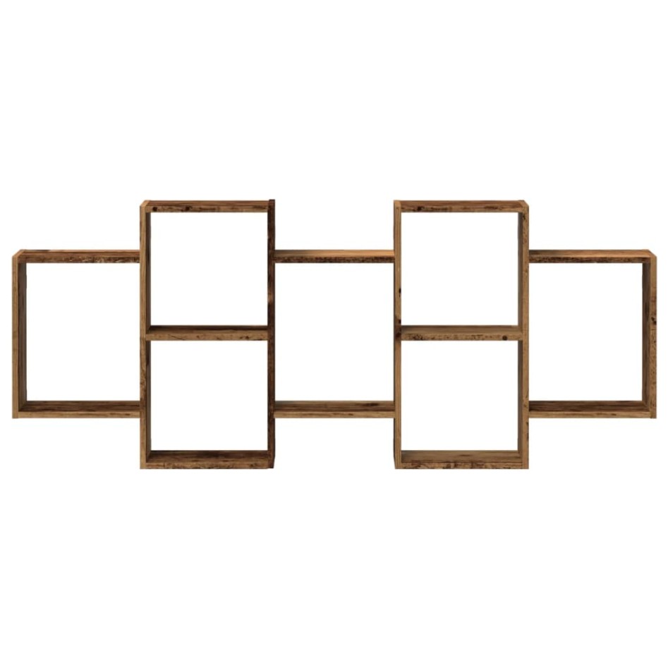 Estantería de pared madera ingeniería envejecida 159x18x65
