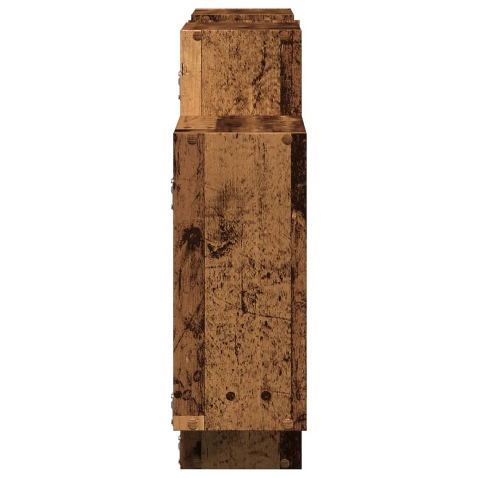 Estantería de pared madera ingeniería envejecida 159x18x65