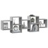 Estante de pared madera ingeniería gris Sonoma 129x18x42