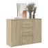Aparador de madera de ingeniería roble Sonoma 90,5x29,5x65