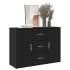 Aparador de madera de ingeniería negro 90,5x29,5x65