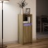 Aparador con LED madera de ingeniería roble Sonoma 38x34x100