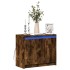 Aparador con LED madera ingeniería roble ahumado 72x34x61