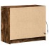 Aparador con LED madera ingeniería roble ahumado 72x34x61