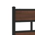 Cabecero de acero y madera de ingeniería marrón roble 150